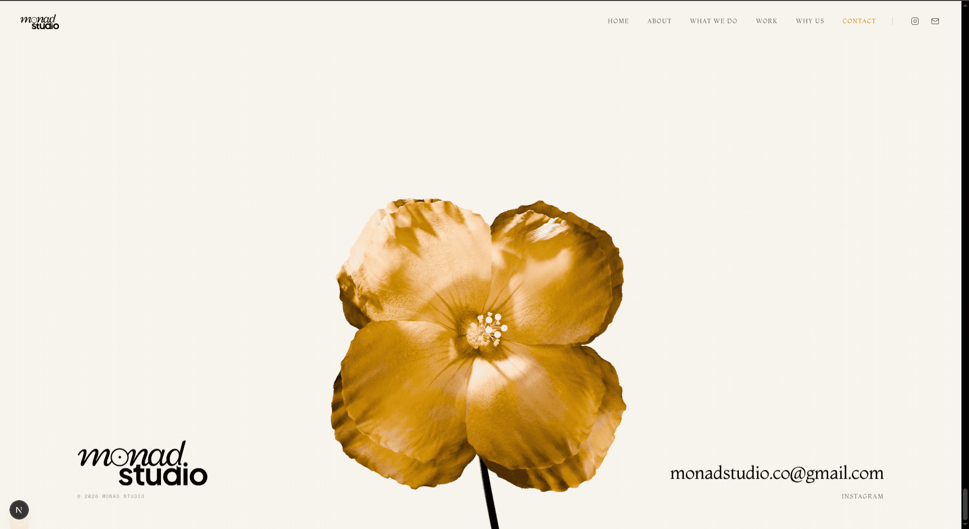 Monad Studio website design screen 3