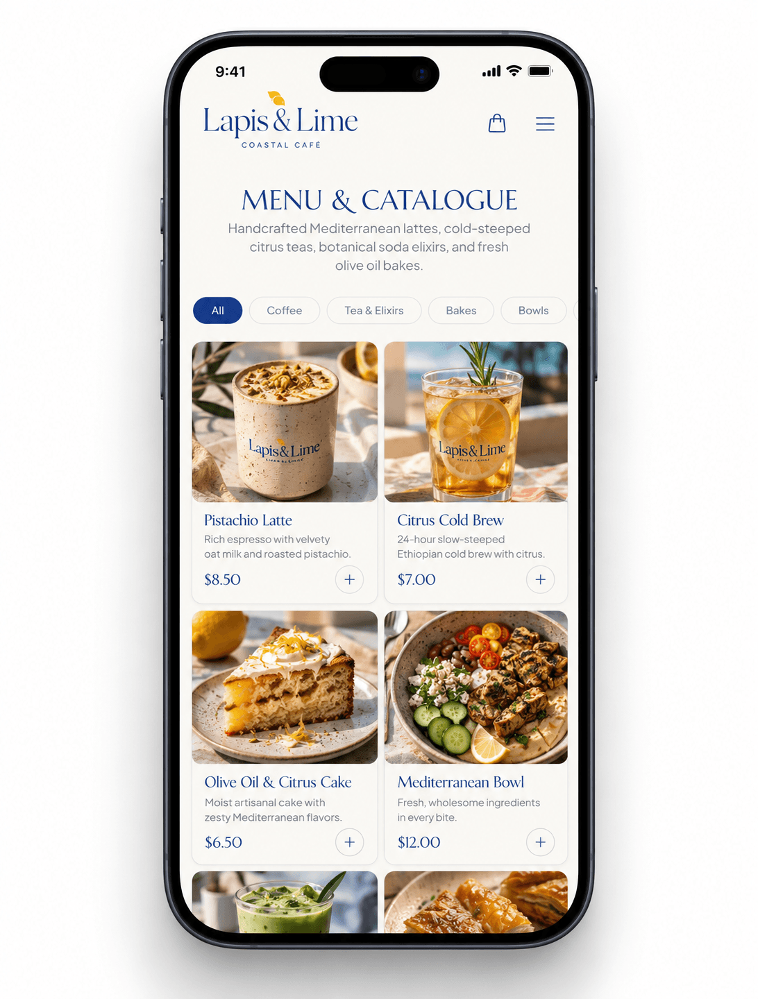 Two Blends mobile device mockup