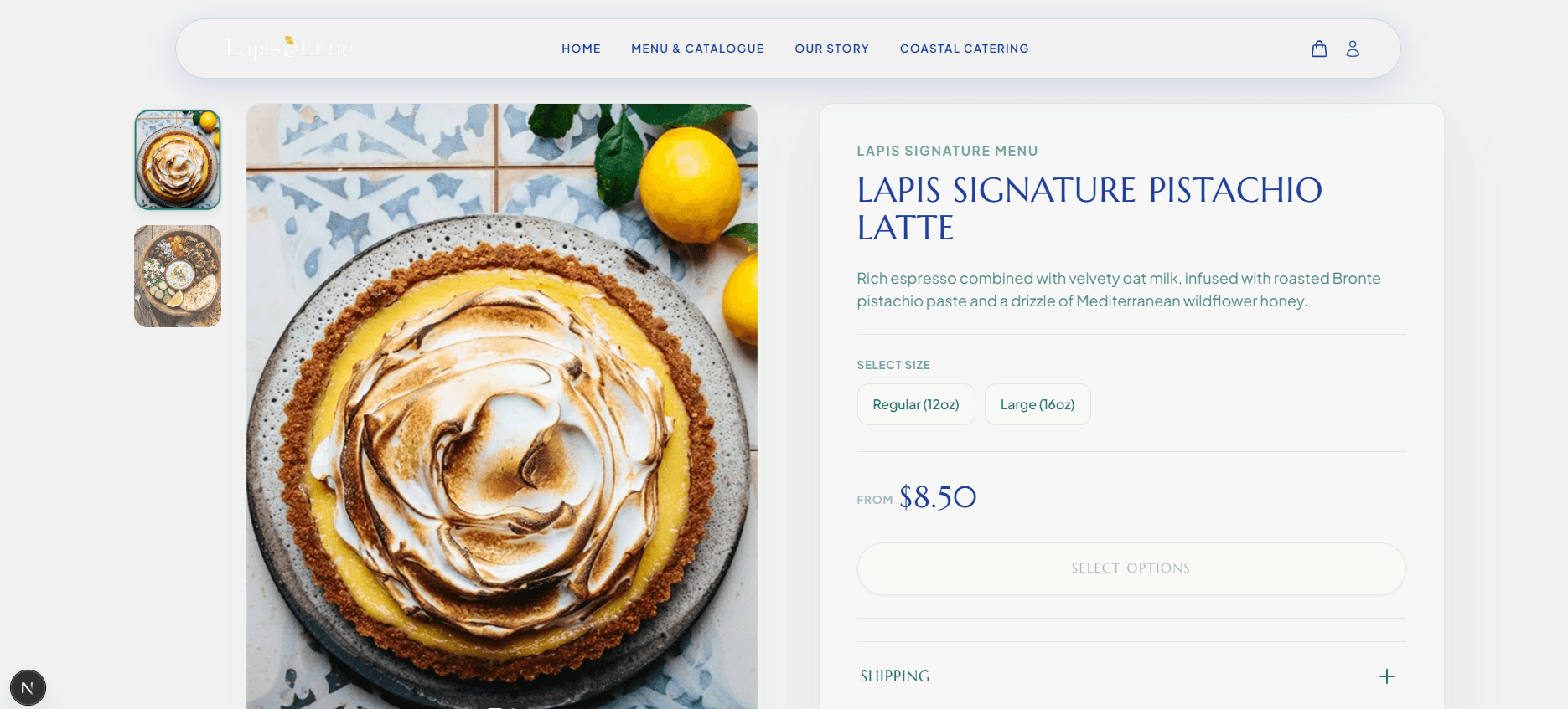 Two Blends website design screen 3